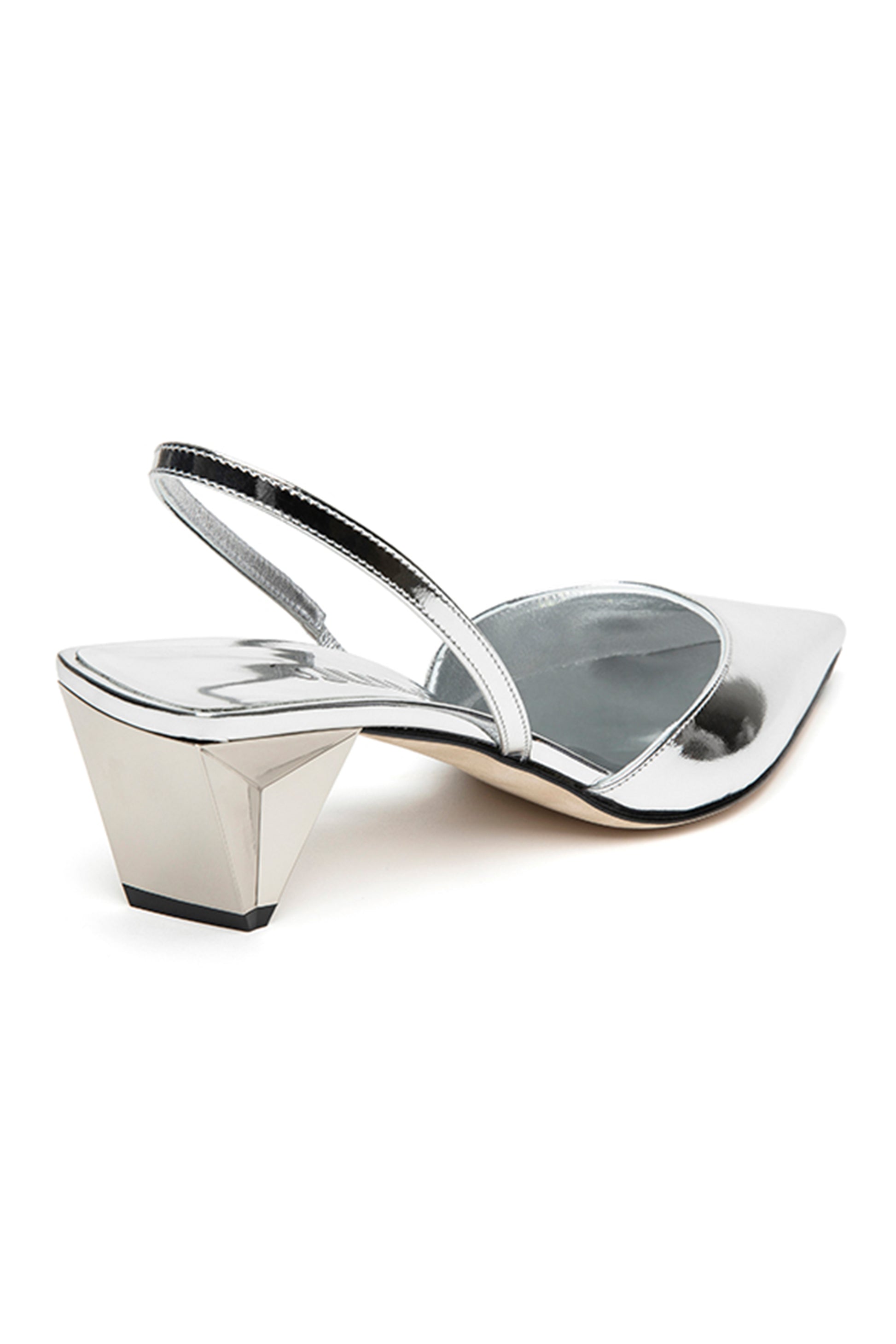 3JUIN Mariel Vegas Pointed Slingback Shoe in Vegas Silver