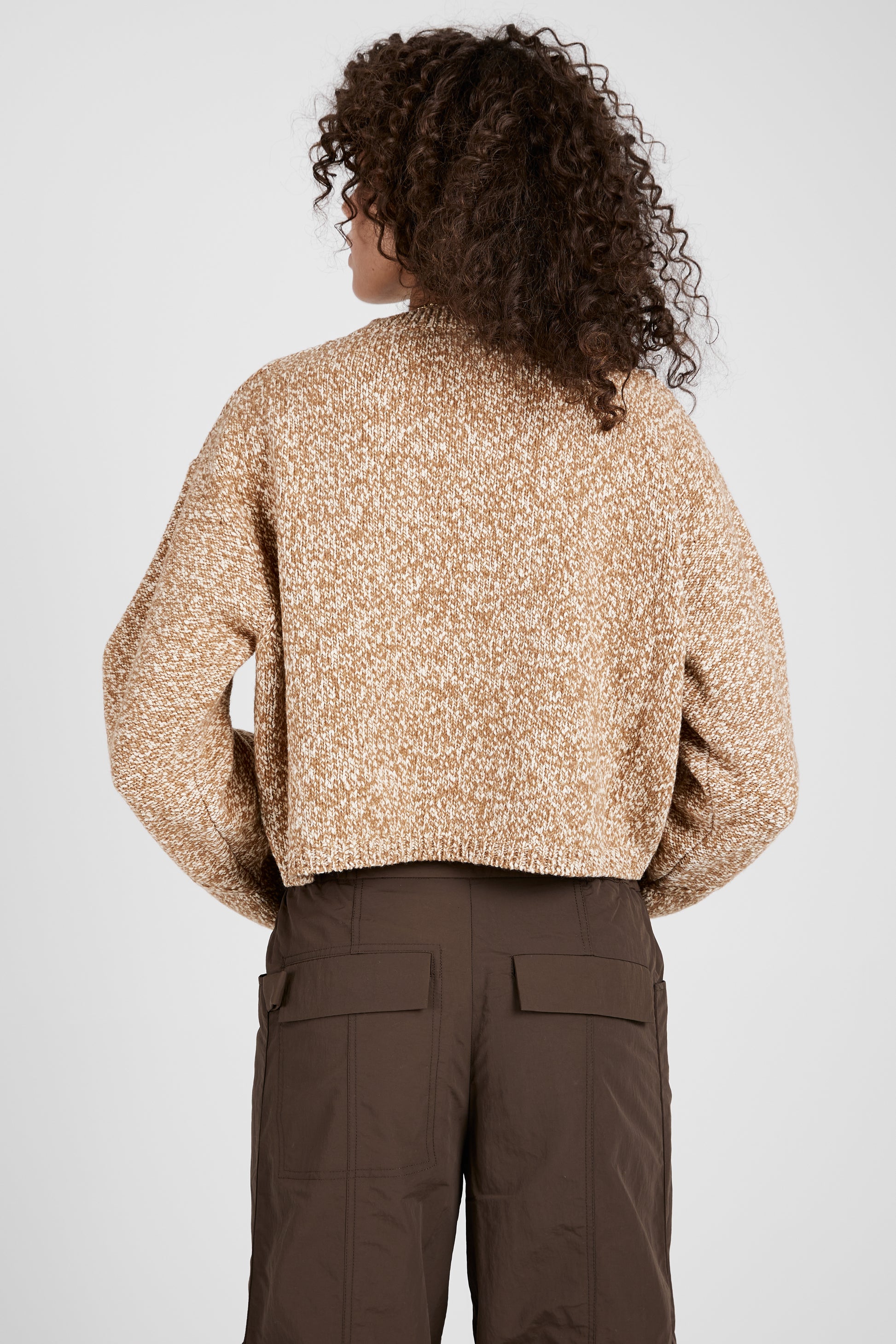 AERON Randall Cropped Sweater in Marzipan