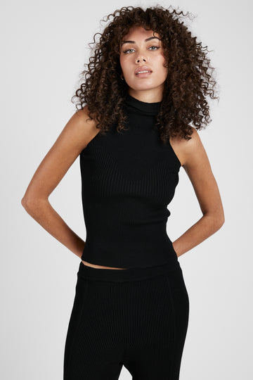 AERON ZERO409 Sleeveless Top in Black