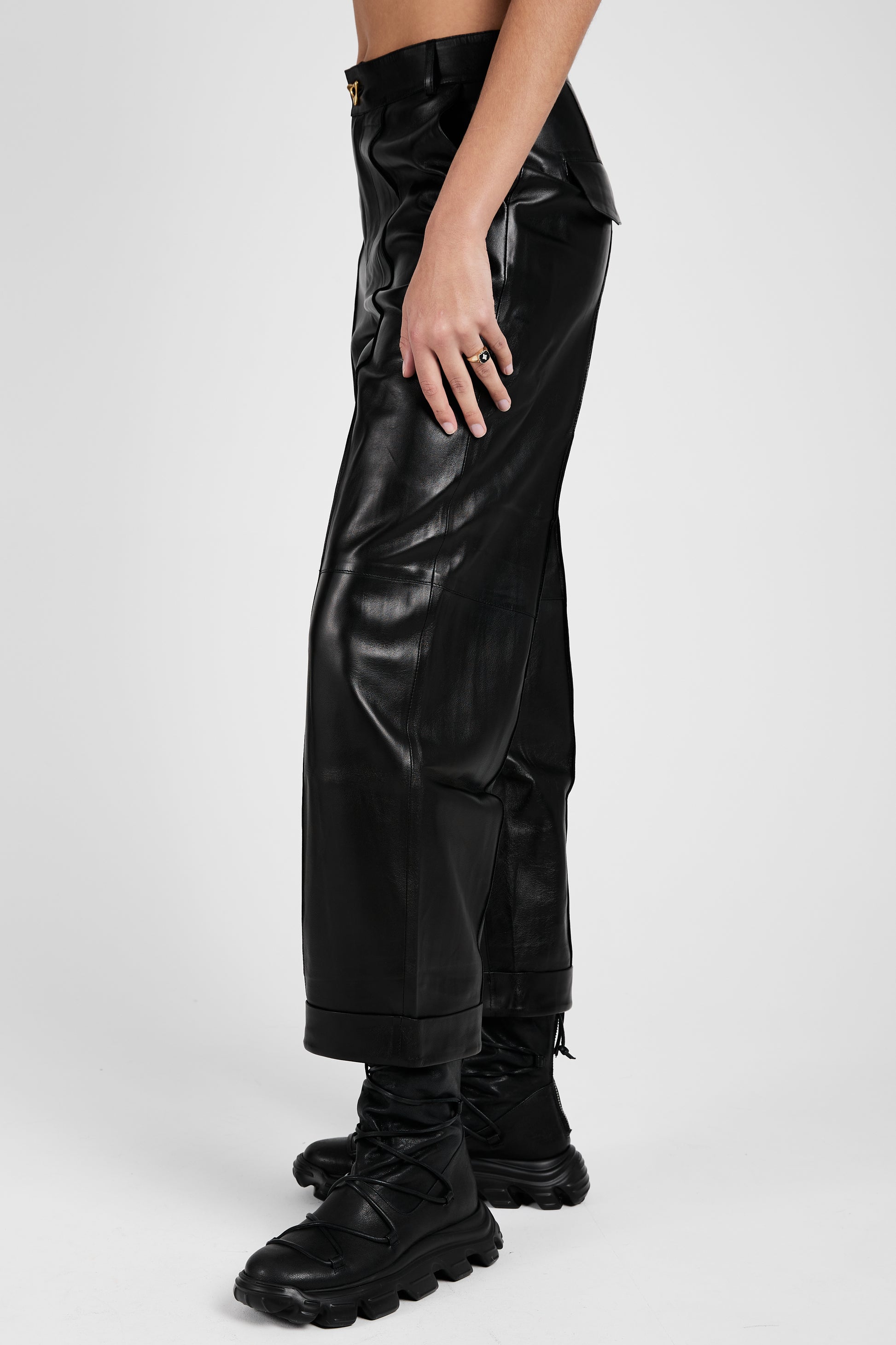 AERON Zima Leather Pant in Black