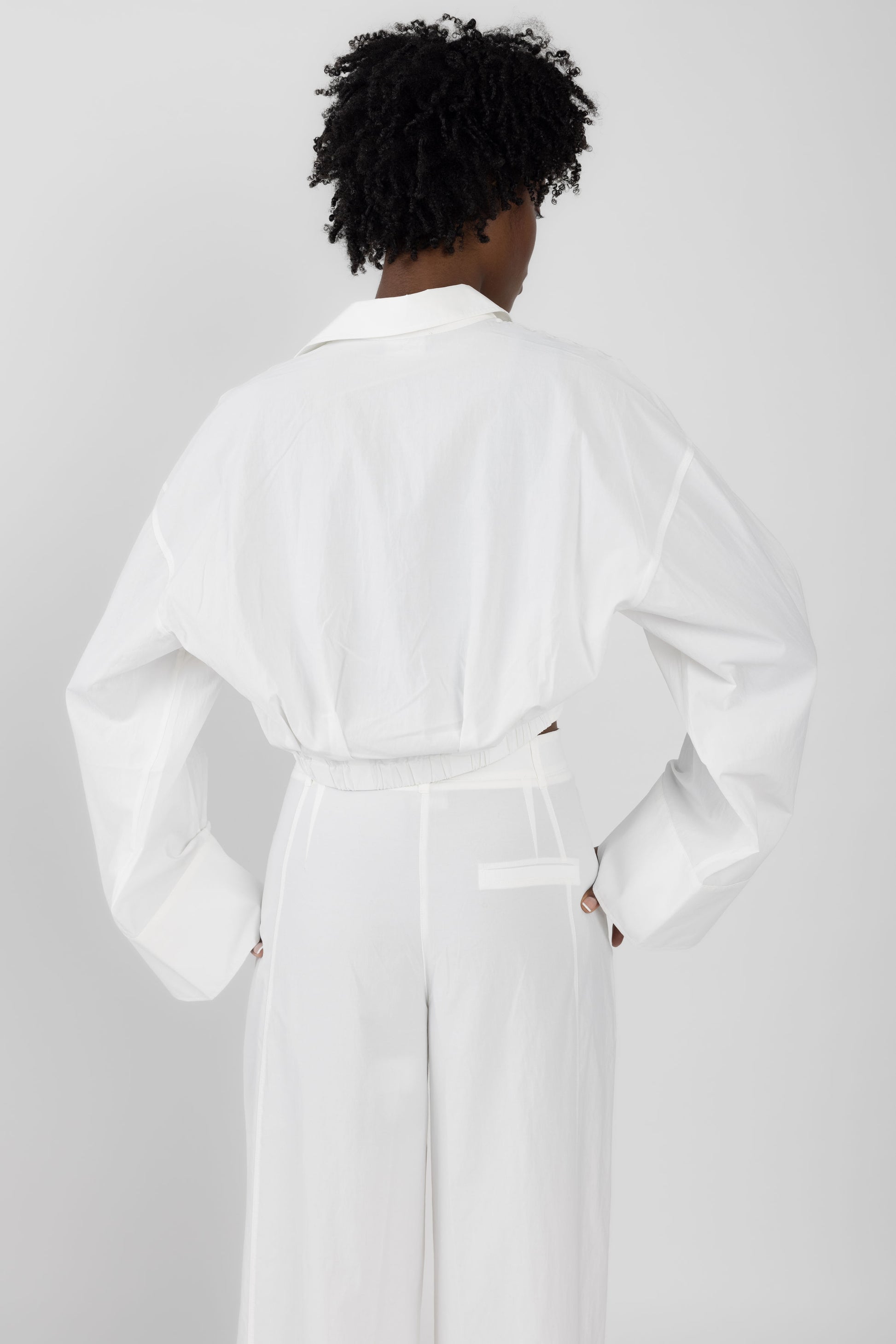 ANDREA YA'AQOV Bolero Shirt in White