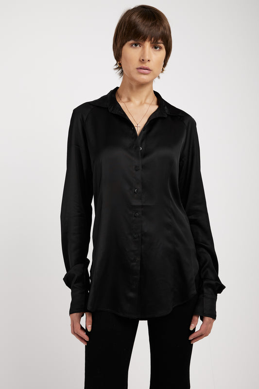 ANDREA YA'AQOV Button Down Shirt in Black