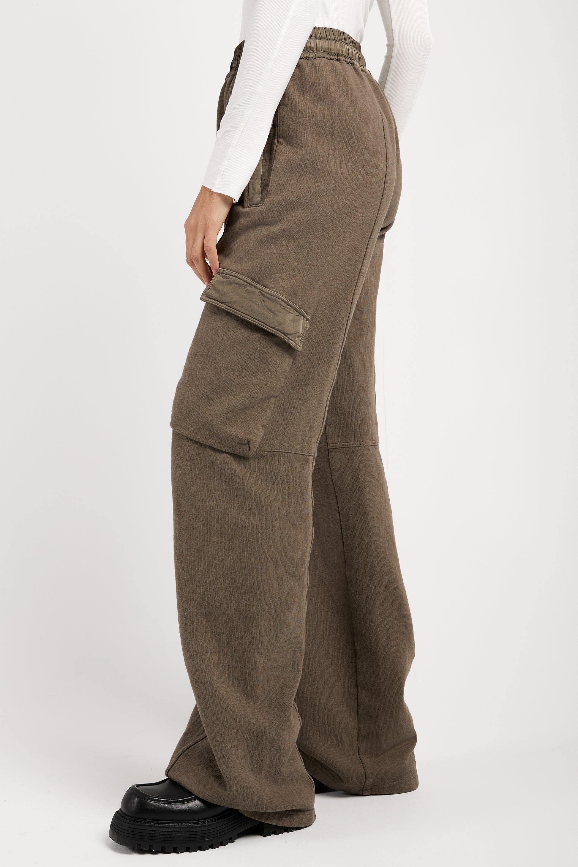 ANDREA YA'AQOV Relaxed Cargo Pant in Taupe