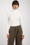ANDREA YA'AQOV Ribbed Turtleneck Sweater in Butter