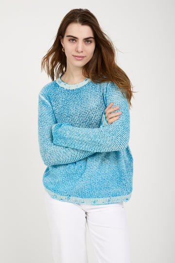 AVANT TOI Brushed Cotton Linen Pullover Sweater in Nigella