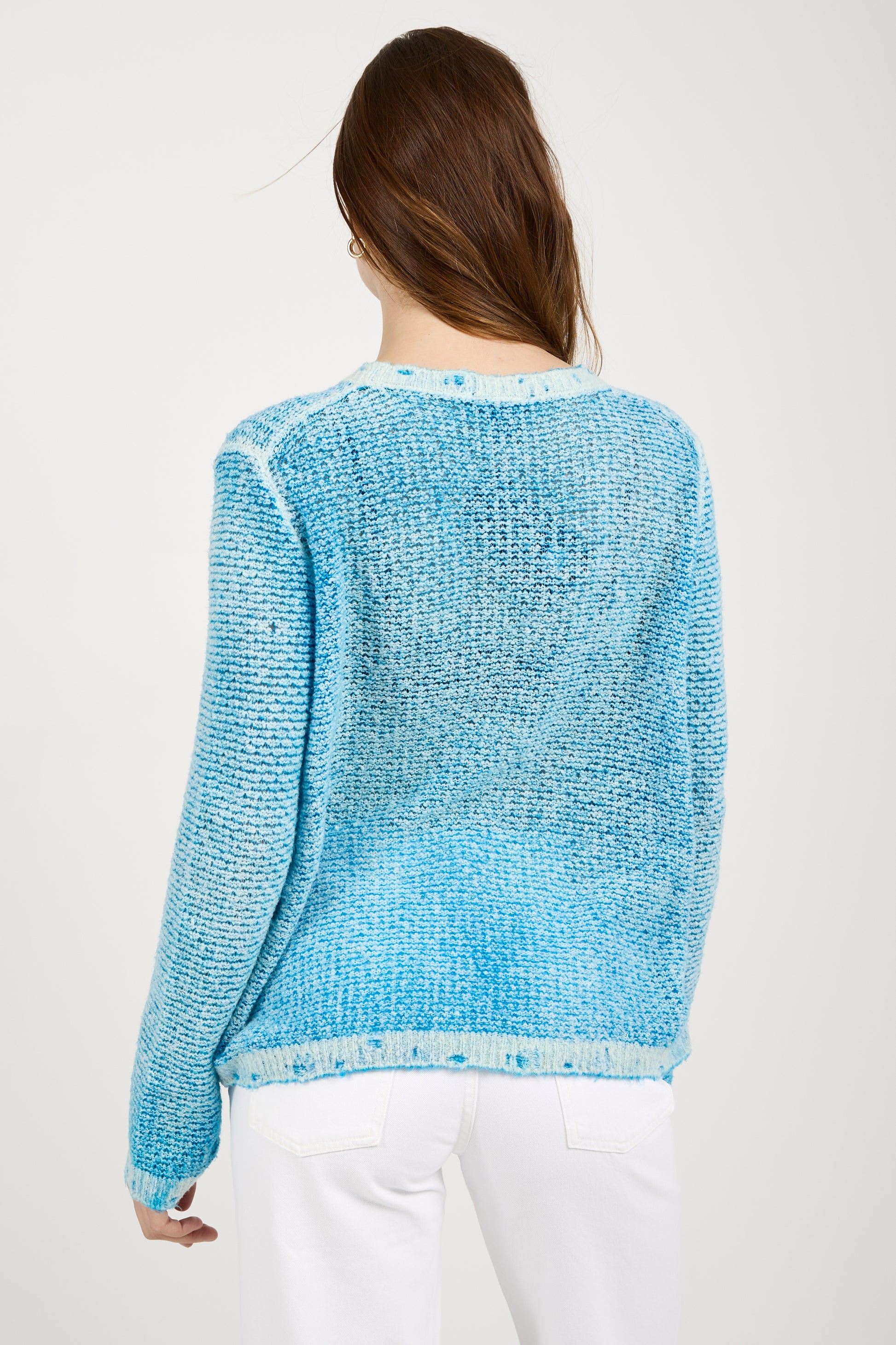AVANT TOI Brushed Cotton Linen Pullover Sweater in Nigella