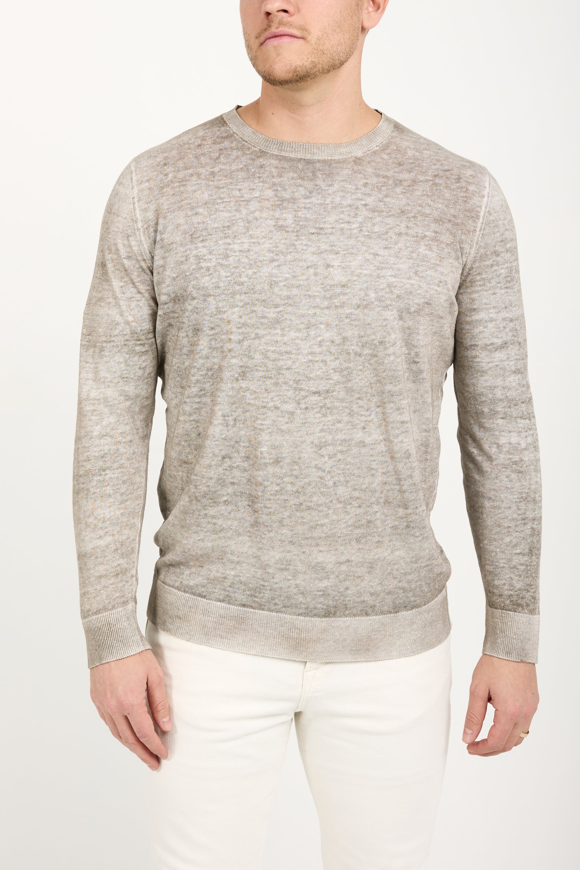 AVANT TOI Crewneck Pullover Sweater in Taupe