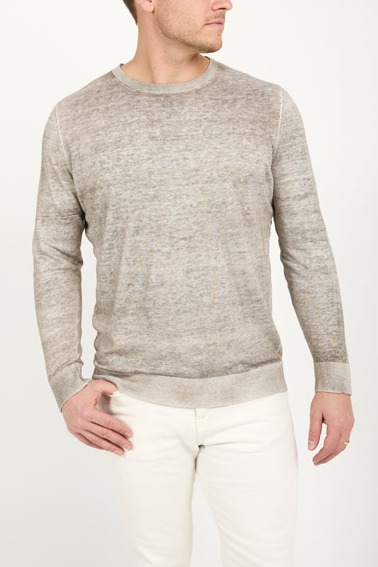 AVANT TOI Crewneck Pullover Sweater in Taupe