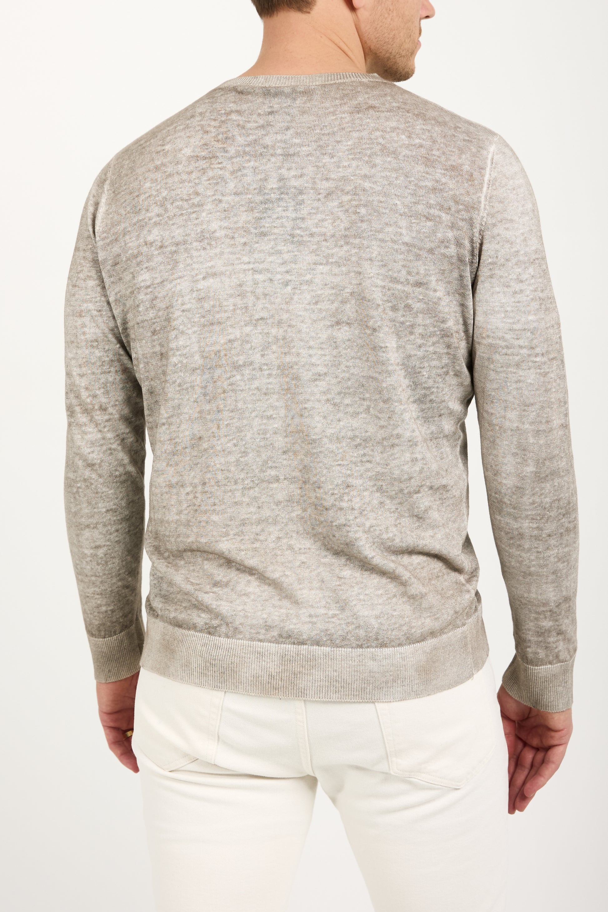 AVANT TOI Crewneck Pullover Sweater in Taupe