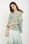 AVANT TOI Light Cashmere Poncho in Jade