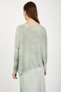 AVANT TOI Light Cashmere Poncho in Jade