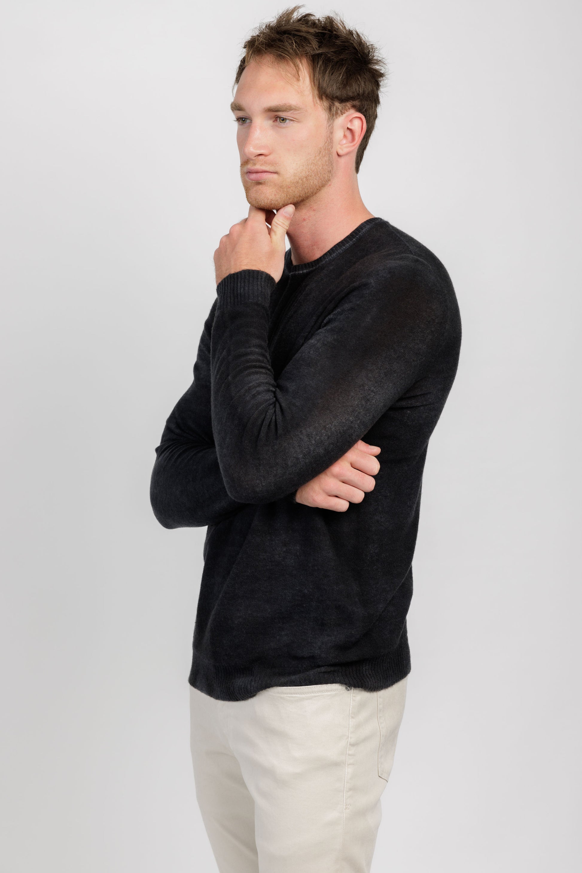 AVANT TOI Reversible Pullover Sweater in Mushroom