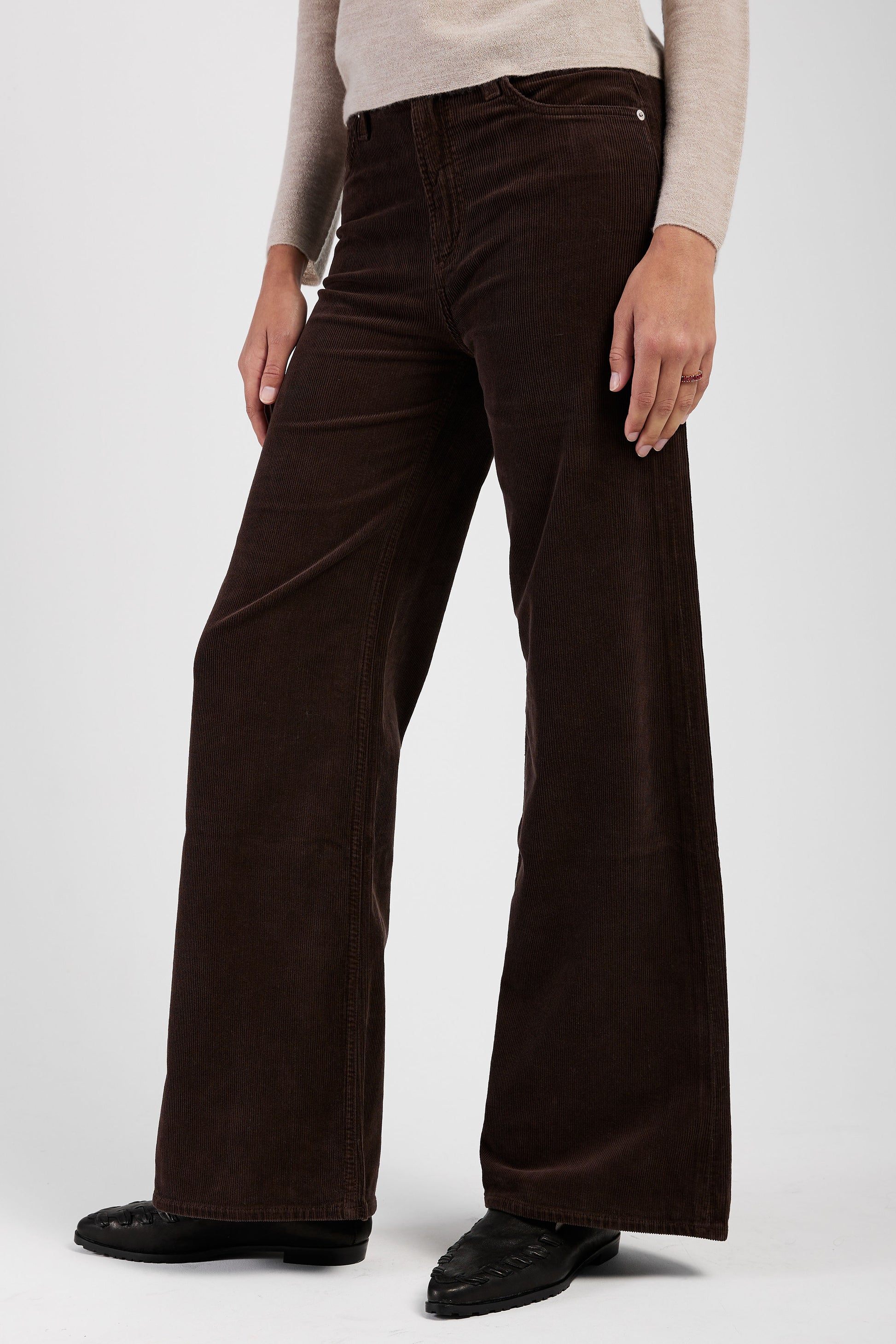 CITIZENS OF HUMANITY Corduroy Paloma Baggy Pant in Dark Brown