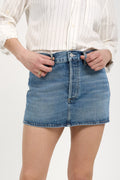 CITIZENS OF HUMANITY Rosie Mini Skirt in Blue Glaze