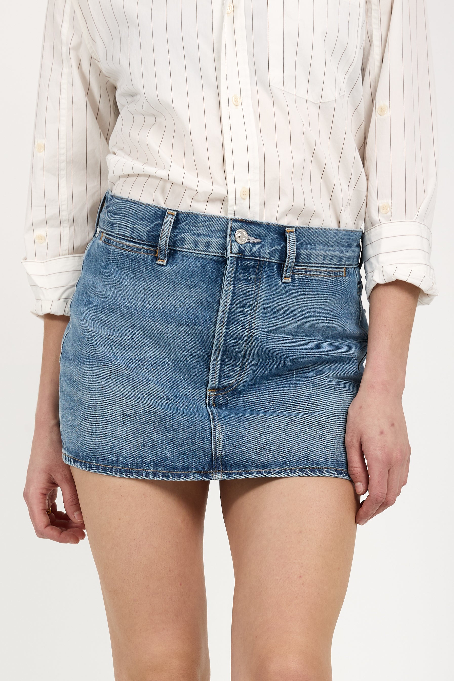 CITIZENS OF HUMANITY Rosie Mini Skirt in Blue Glaze