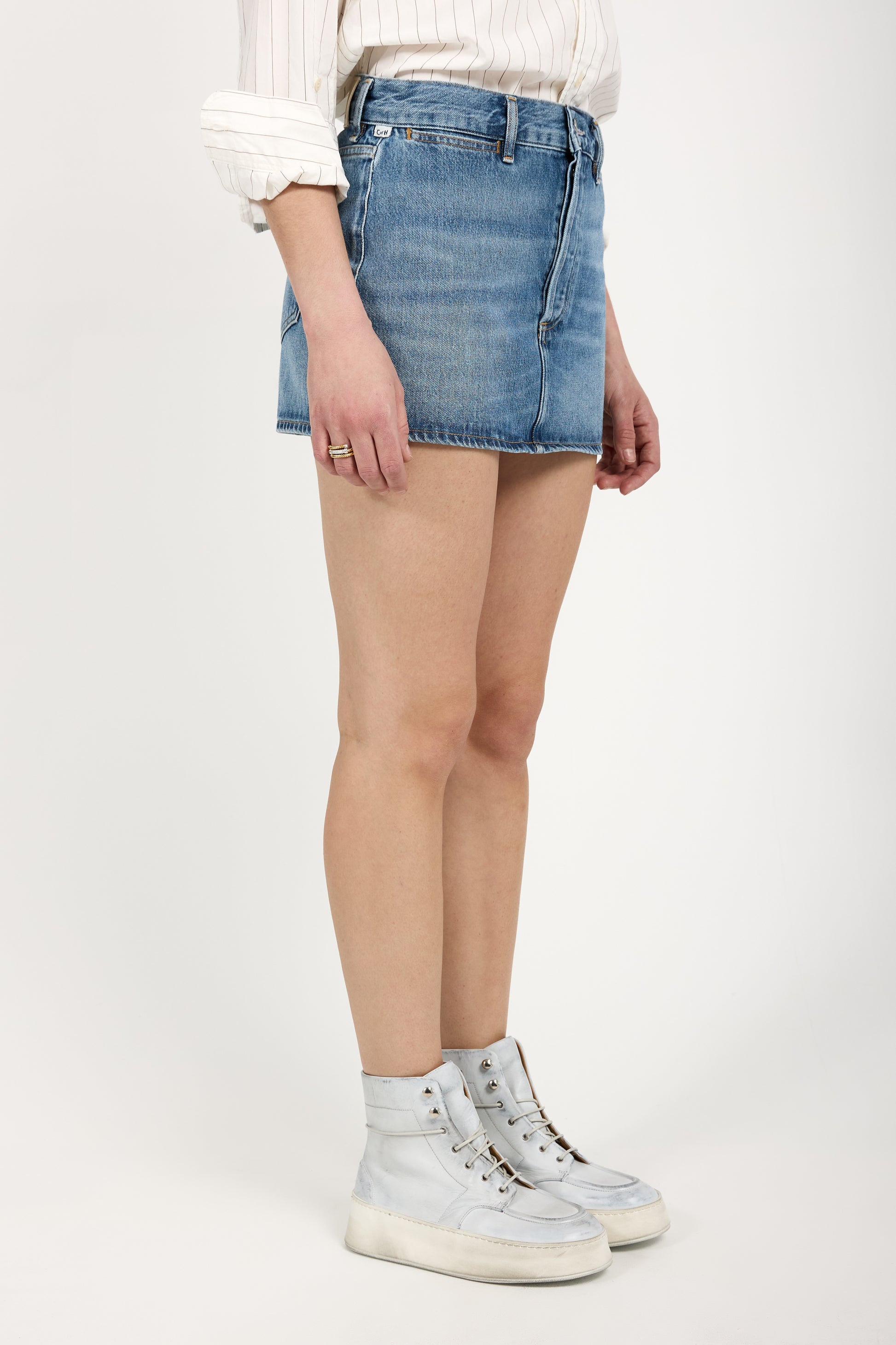 CITIZENS OF HUMANITY Rosie Mini Skirt in Blue Glaze