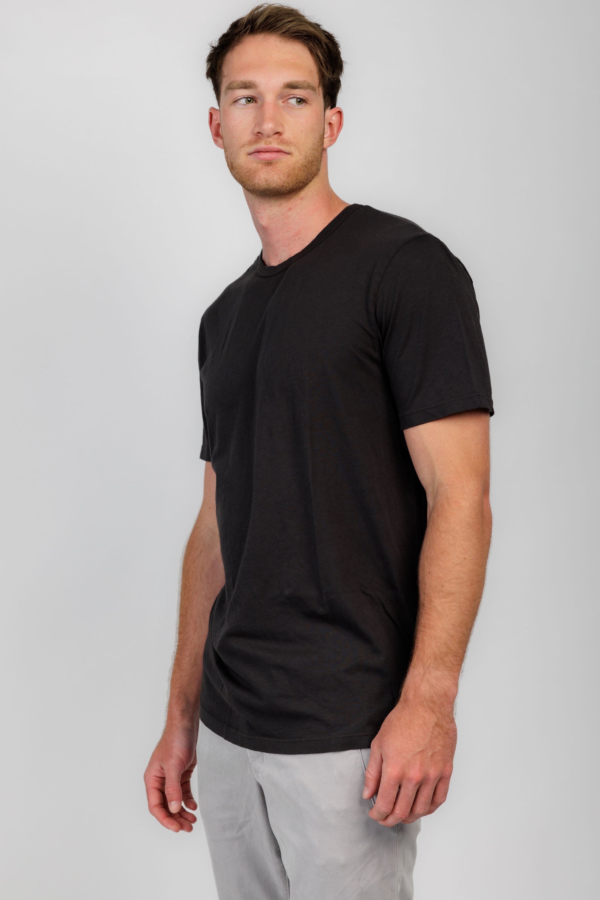 COTTON CITIZEN Classic Crewneck T-Shirt in Charcoal