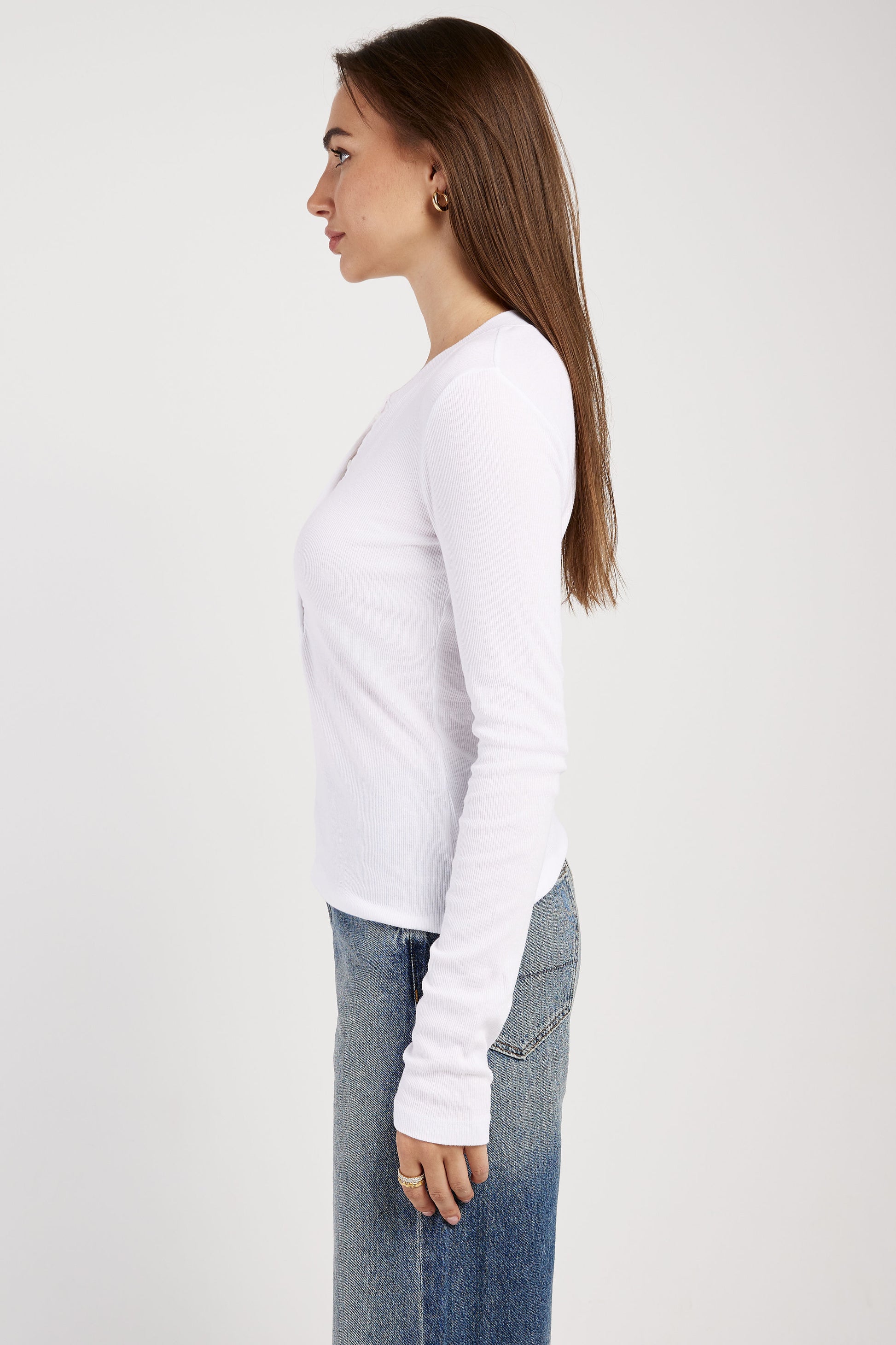 COTTON CITIZEN Verona Henley in White