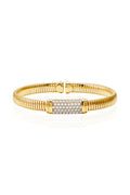 VELINA Crystal Pavé Filo Tubogas Bracelet in 925 Silver Gold