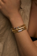 VELINA Crystal Pavé Filo Tubogas Bracelet in 925 Silver Gold