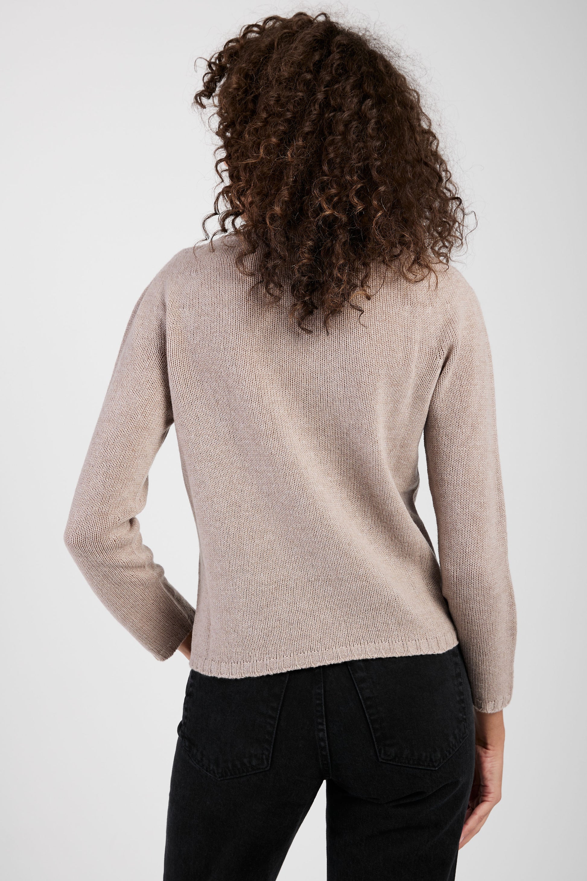 FABIANA FILIPPI Cashmere V-Neck Sweater in Tortora