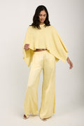 FABIANA FILIPPI Wide Leg Viscose Pant in Yellow