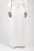 FABIANA FILIPPI Long Satin Skirt in Raffia