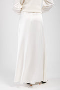 FABIANA FILIPPI Long Satin Skirt in Raffia