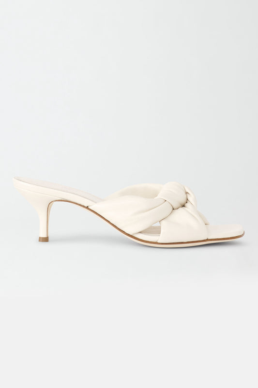 FABIANA FILIPPI Nappa Leather Slip On Sandal in Burro