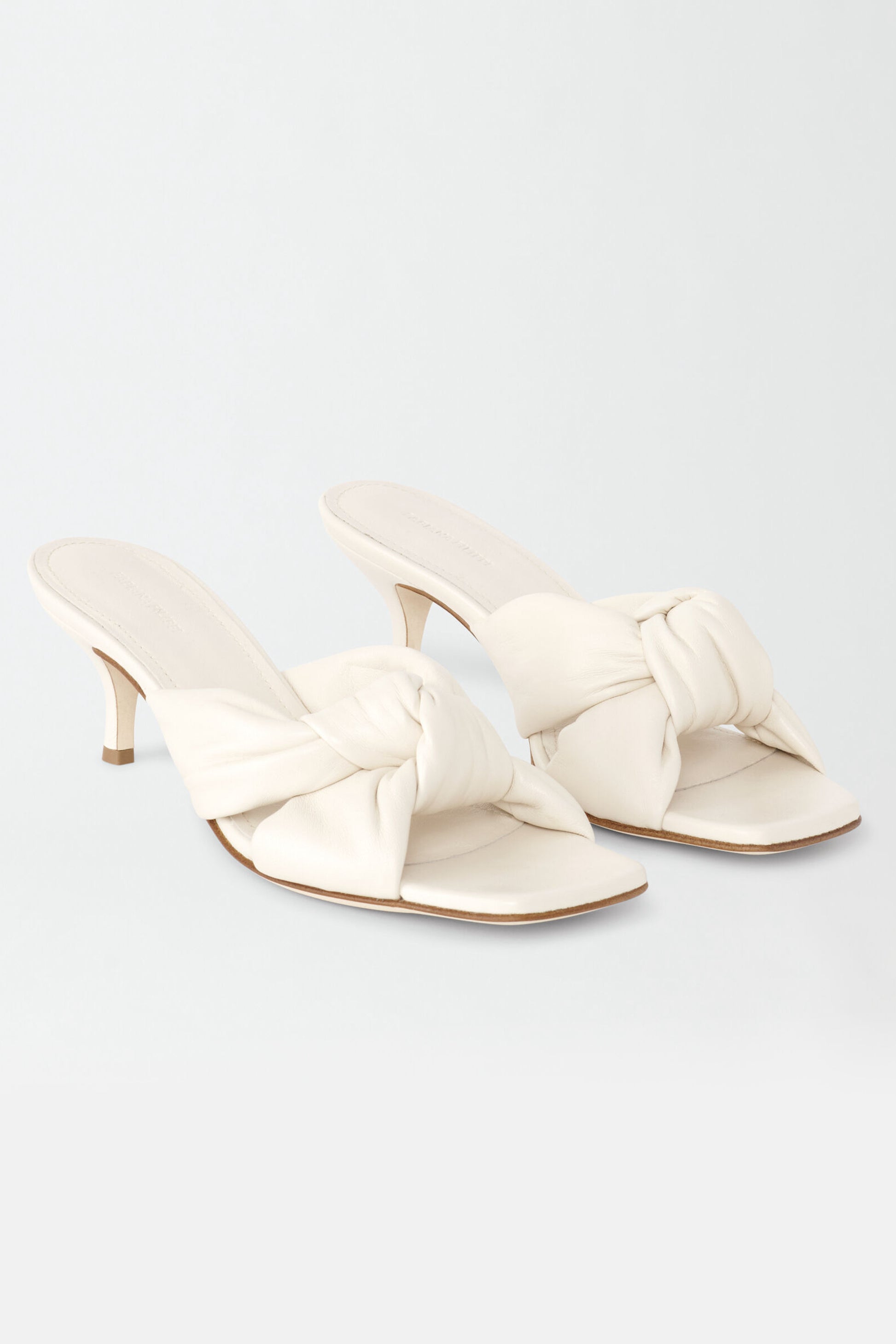 FABIANA FILIPPI Nappa Leather Slip On Sandal in Burro