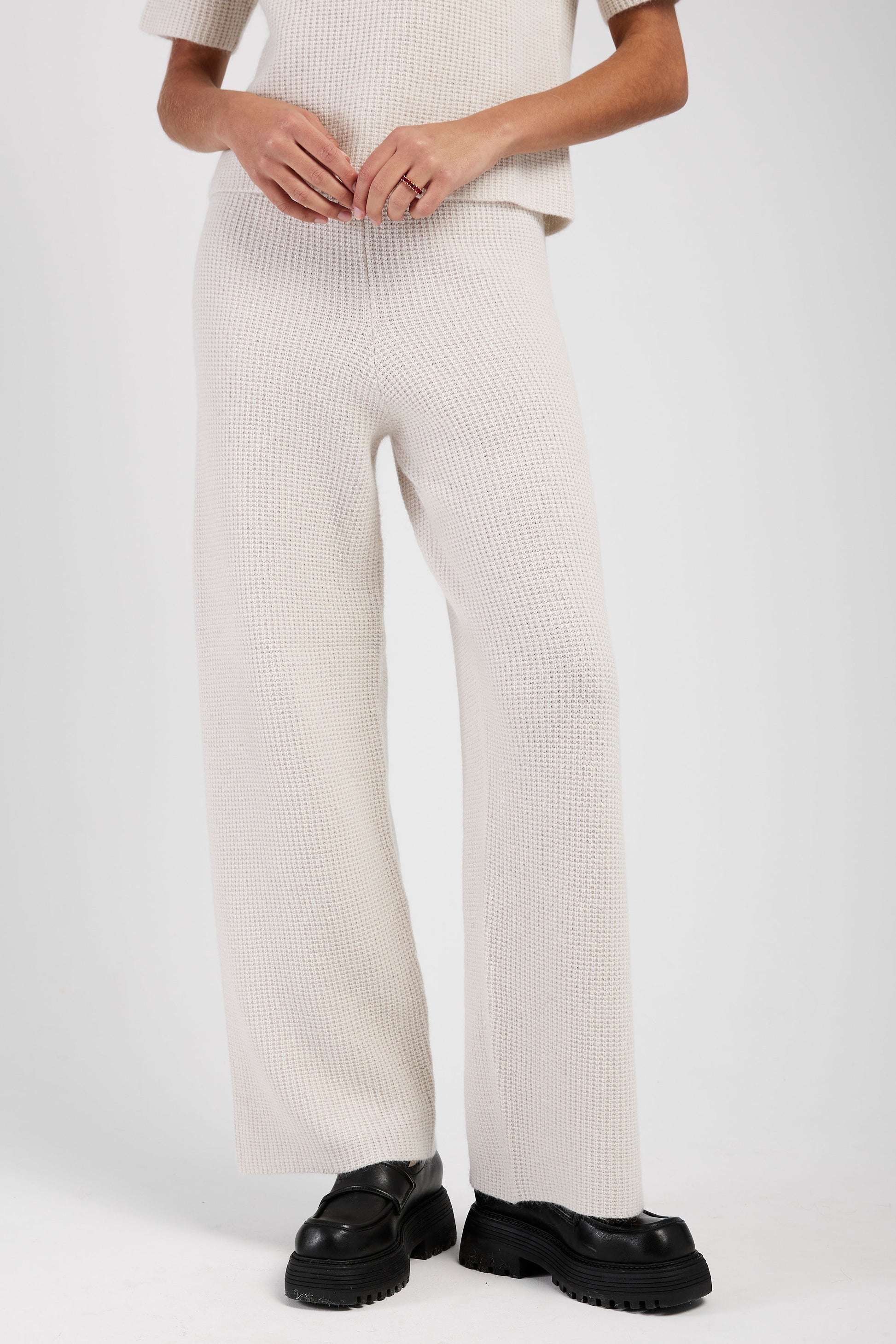 FABIANA FILIPPI Platinum and Mohair Pant in Dune