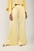 FABIANA FILIPPI Wide Leg Viscose Pant in Yellow