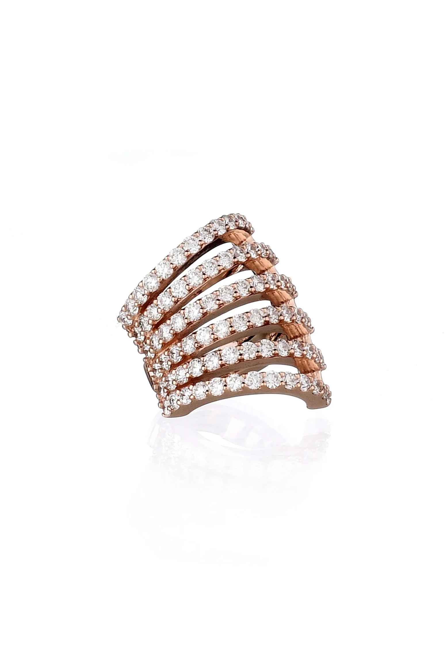 VELINA Full Diamonds Ear Cuff in 18k Rose Gold