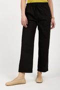 GENTRYPORTOFINO Cotton Pant in Black