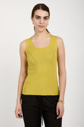 GENTRYPORTOFINO Knit Tank Top in Lime