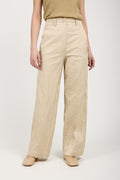 GENTRYPORTOFINO Woven Trouser Pant in Beige