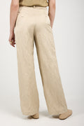 GENTRYPORTOFINO Woven Trouser Pant in Beige