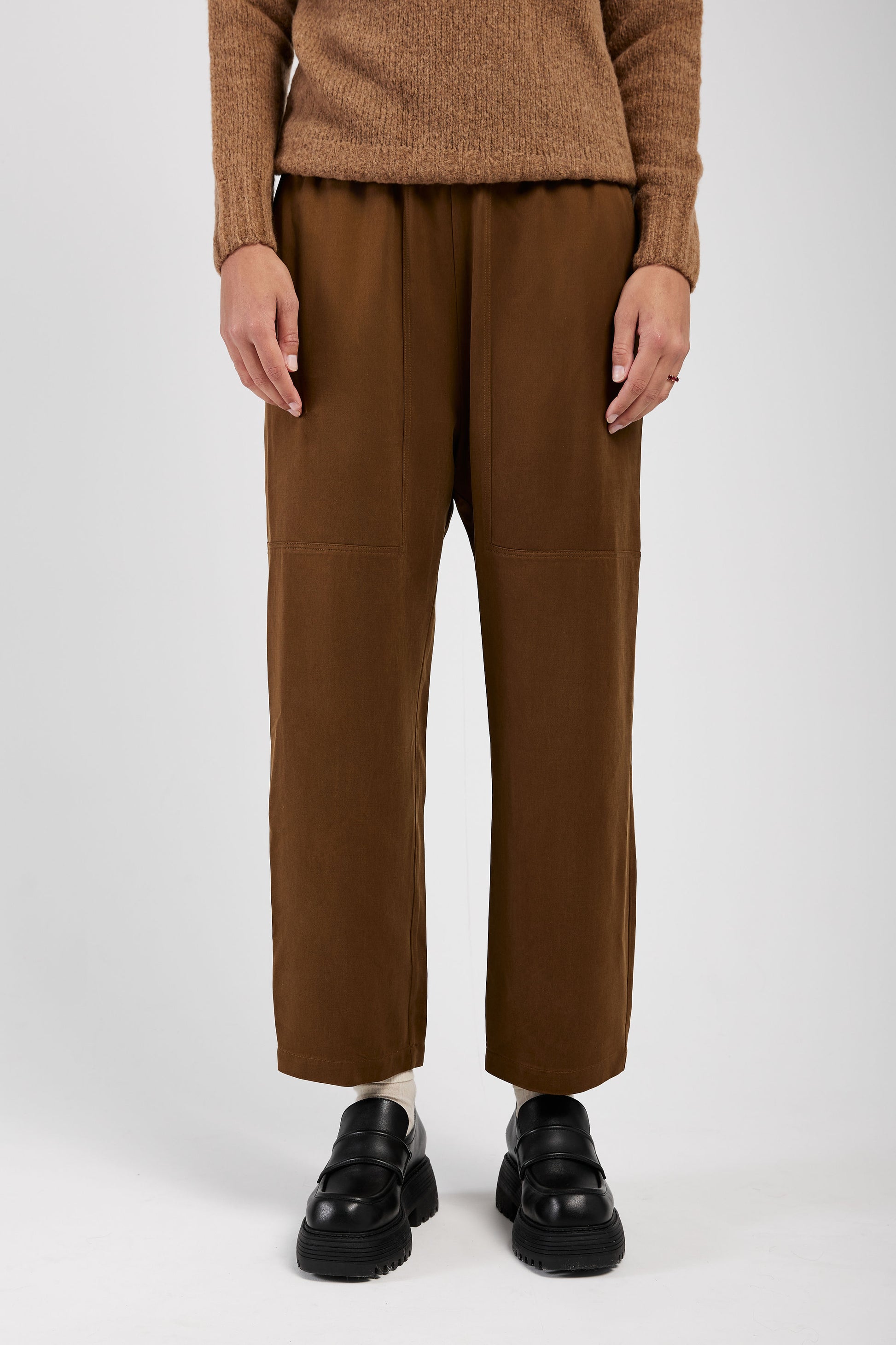 GENTRYPORTOFINO Woven Trouser Pant in Muschio