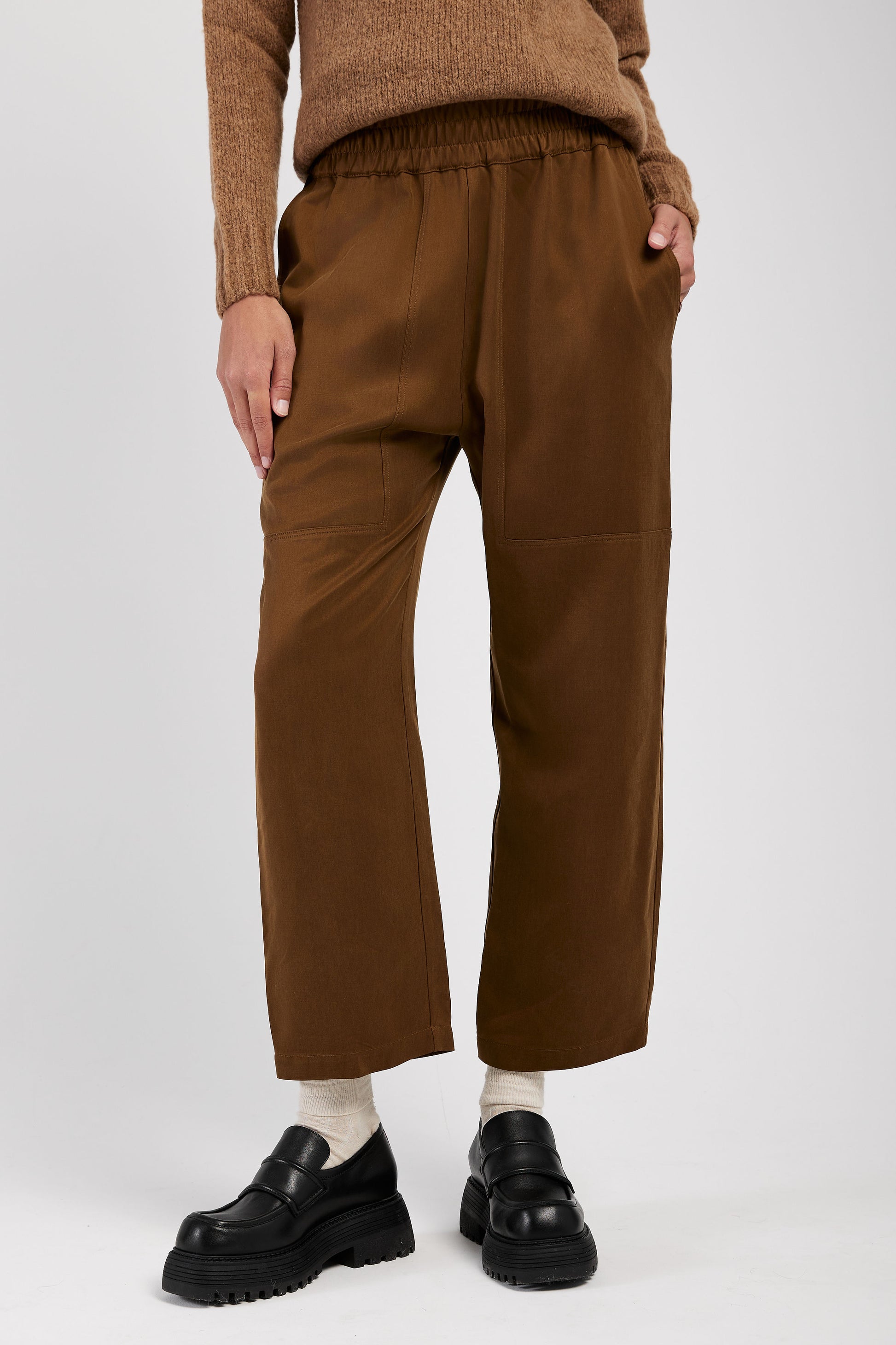 GENTRYPORTOFINO Woven Trouser Pant in Muschio