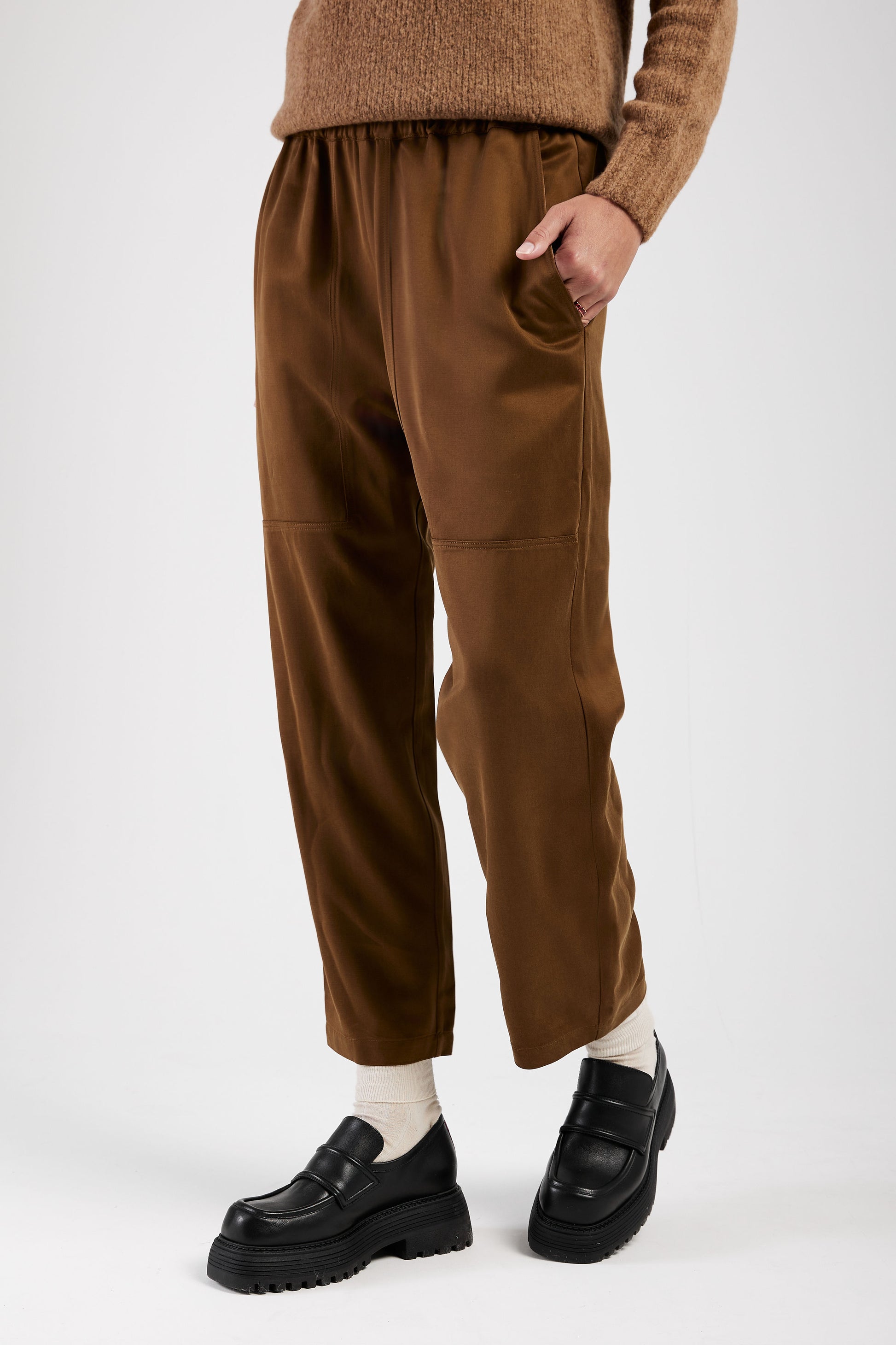 GENTRYPORTOFINO Woven Trouser Pant in Muschio