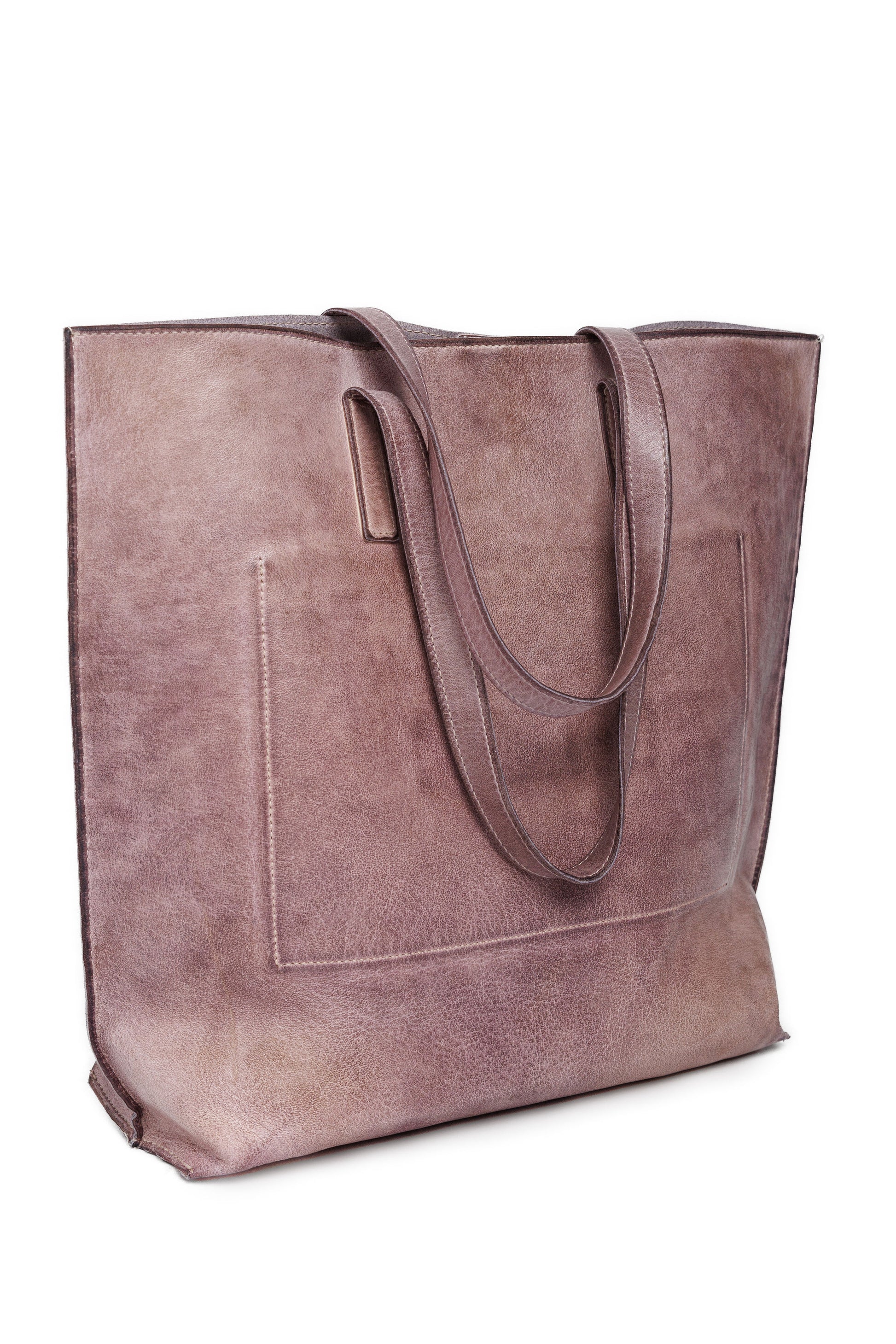 GIORGIO BRATO Leather Tote Bag in Blush