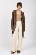 GIORGIO BRATO Destructed Leather Jacket in Wall
