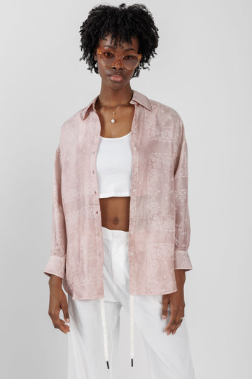 GIORGIO BRATO Silk Shirt in Blush