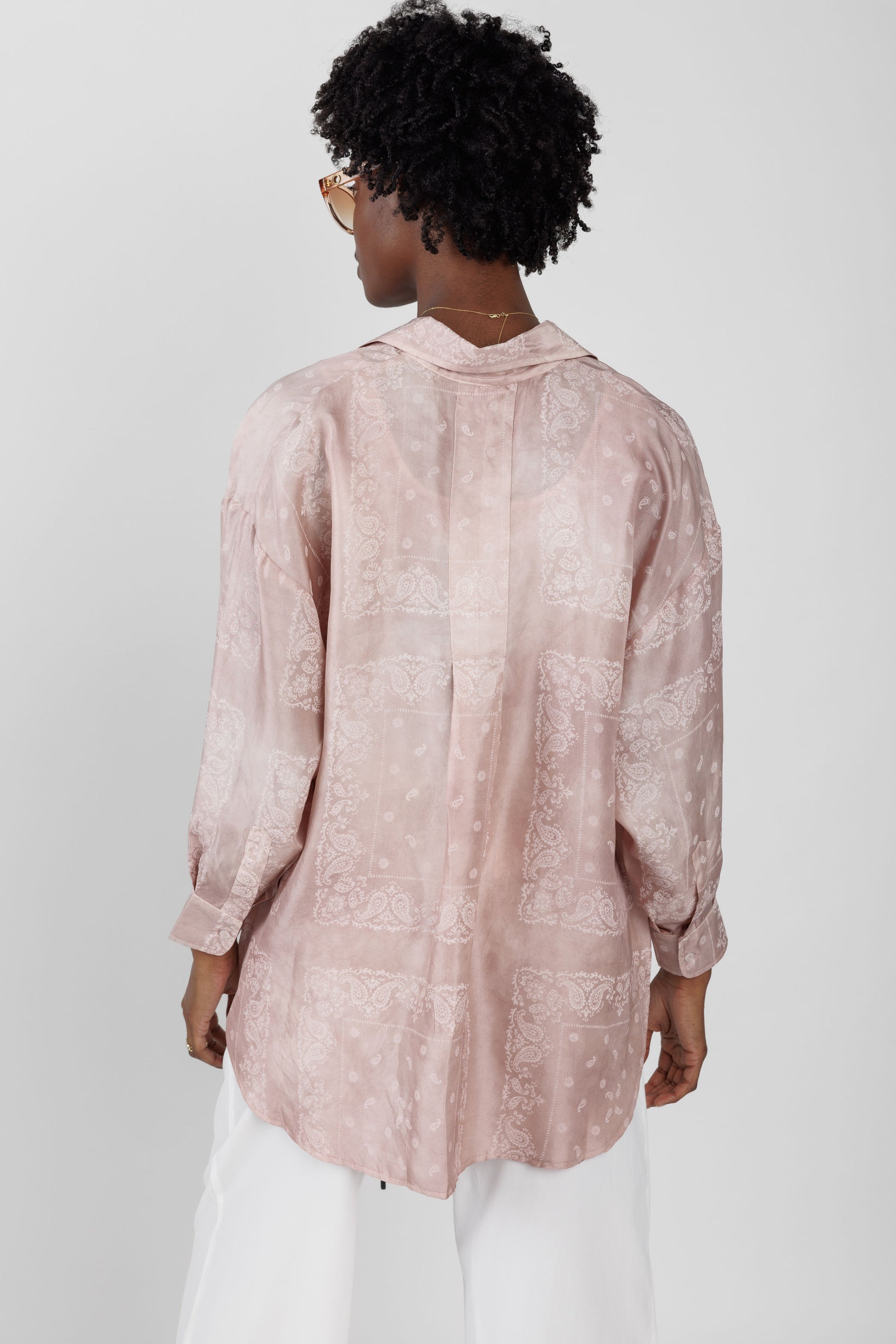 GIORGIO BRATO Silk Shirt in Blush