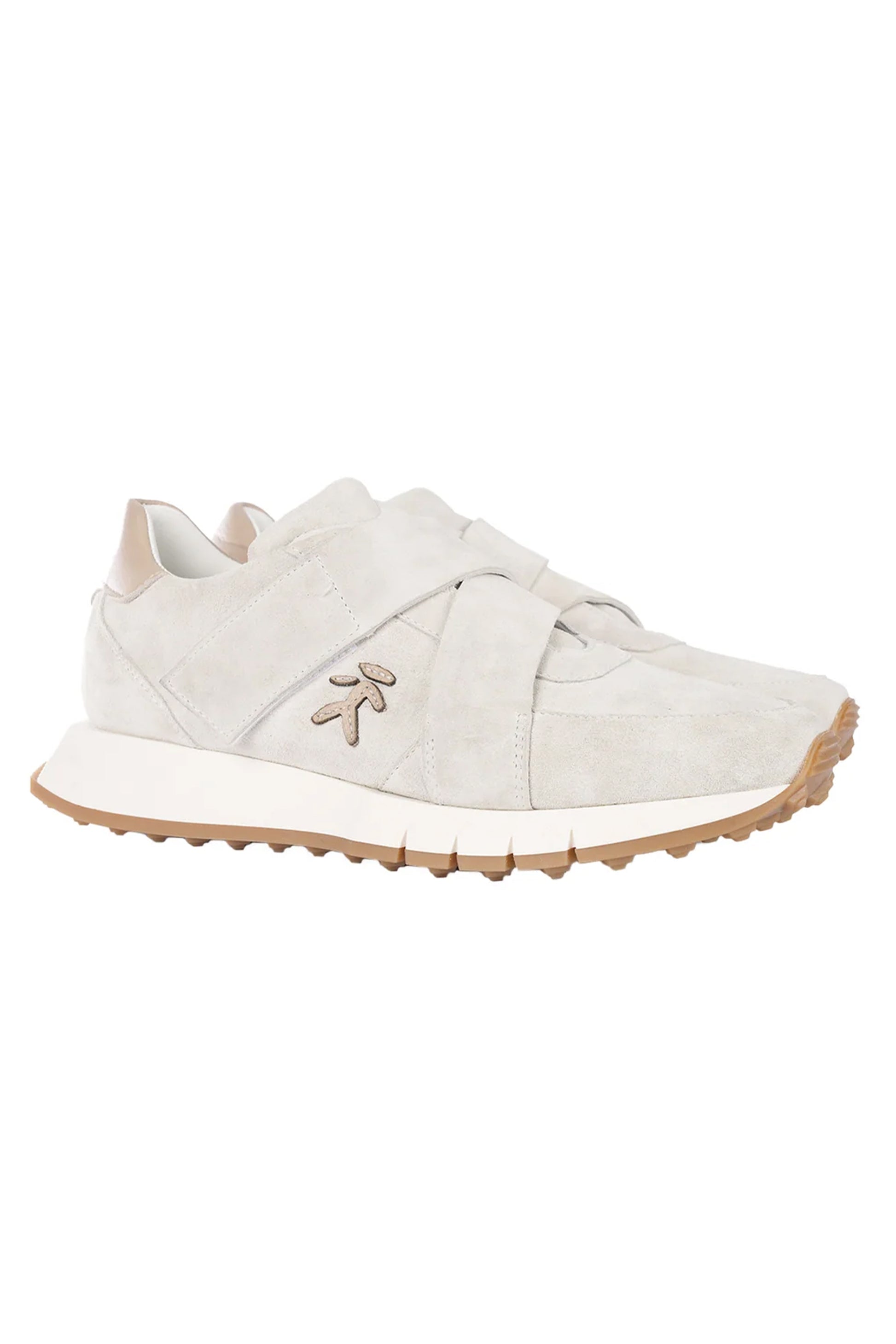 HENRY BEGUELIN Leather Strappi Sneaker in Gesso