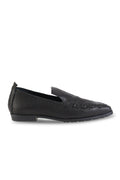 HENRY BEGUELIN Old Iron Ricamo Leather Loafer in Nero