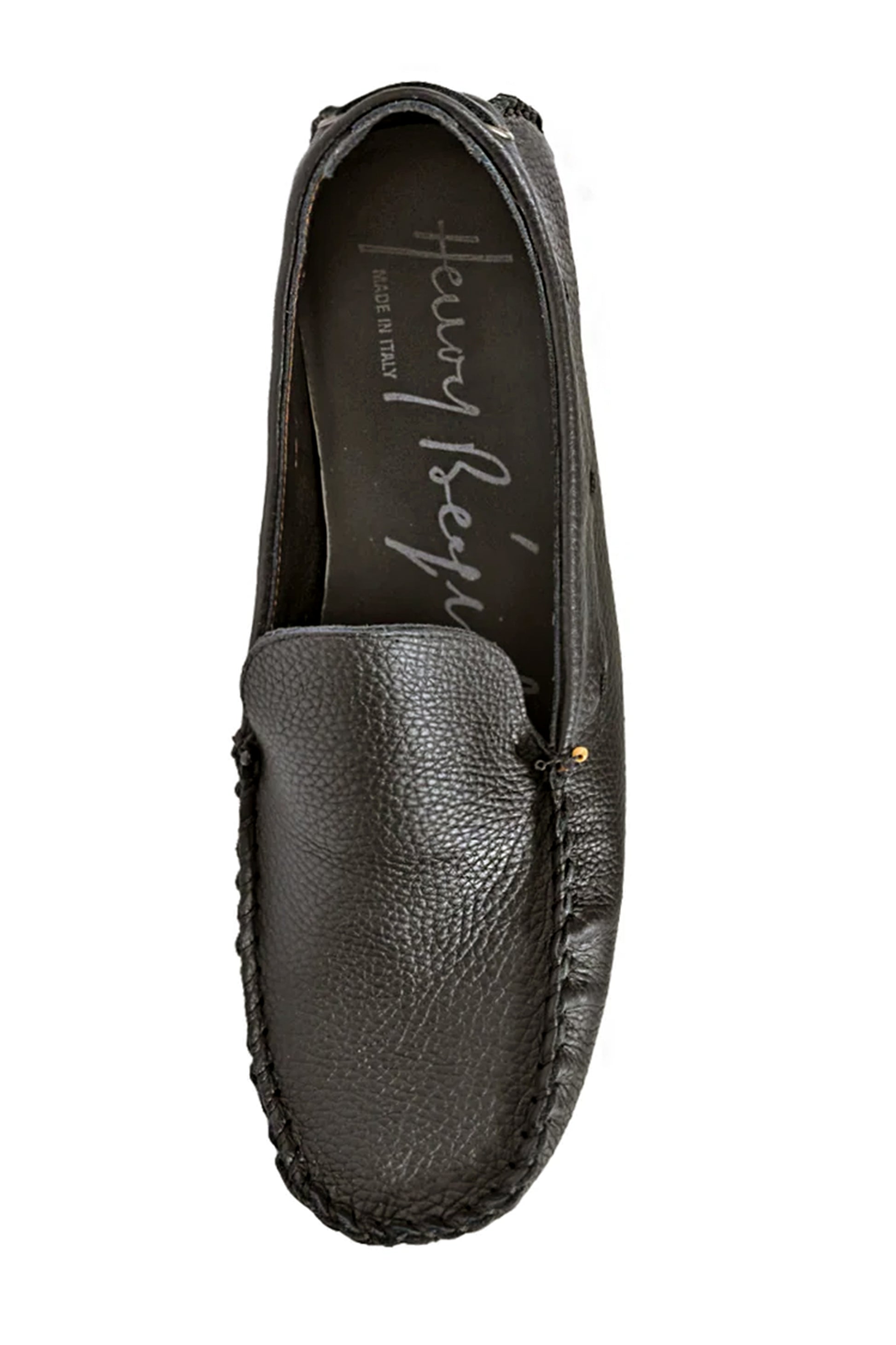 HENRY BEGUELIN Printed Muflone Leather Moccasin in Moro