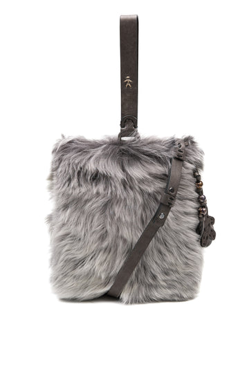 Fluffy Toscana Leather Bag in Brisa Antracite