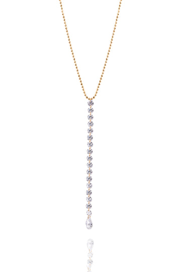 Celeste Lariat Necklace in 14k Yellow Gold