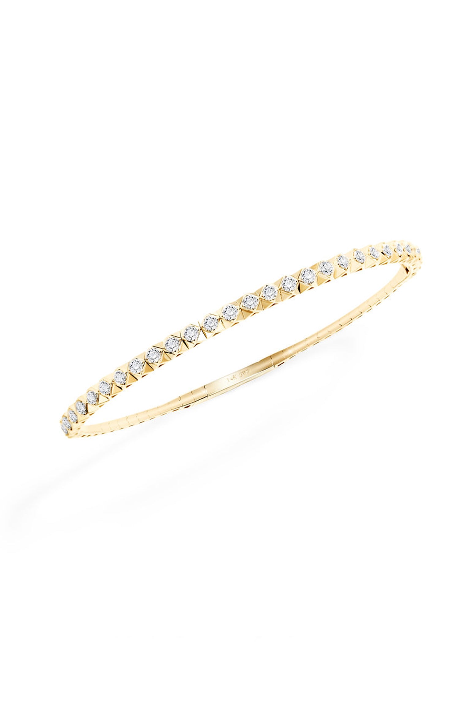 L.A. STEIN Triangle Diamond Flex Bracelet in 14k Yellow Gold